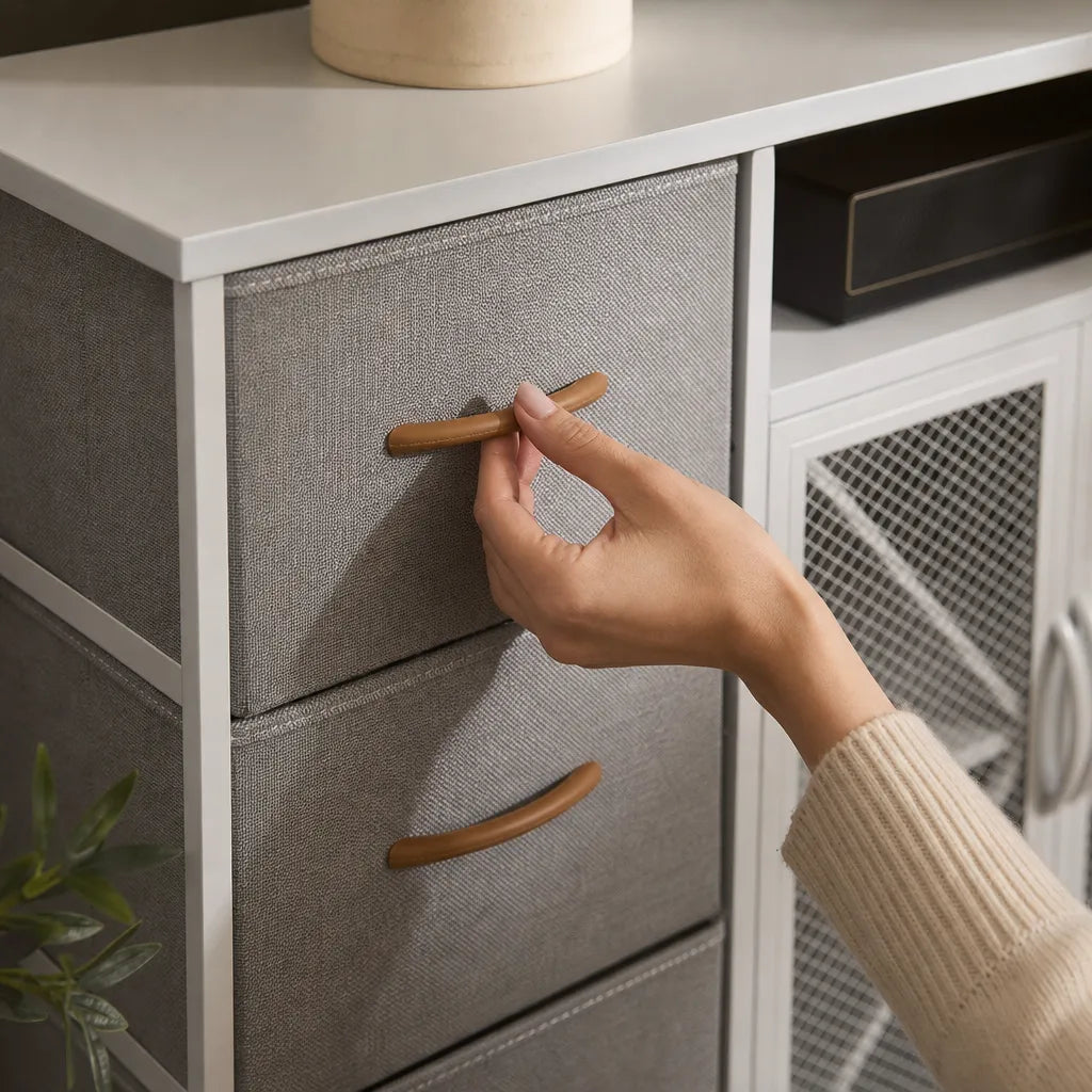 6-Drawer Fabric Chest of Drawers - 120cm Wide Bedroom Storage