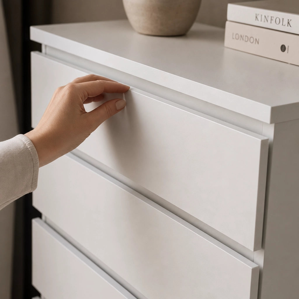 Slim 4-Drawer Chest of Drawers - 60cm Narrow Bedroom Storage